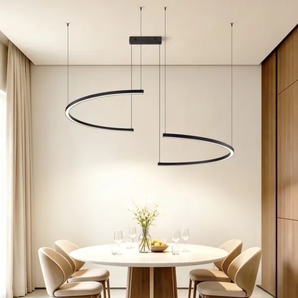 Immax NEO 07329L - Lampă LED reglabilă suspendată pe cablu FINO 72W/230V 120 cm neagră Tuya+telecomandă