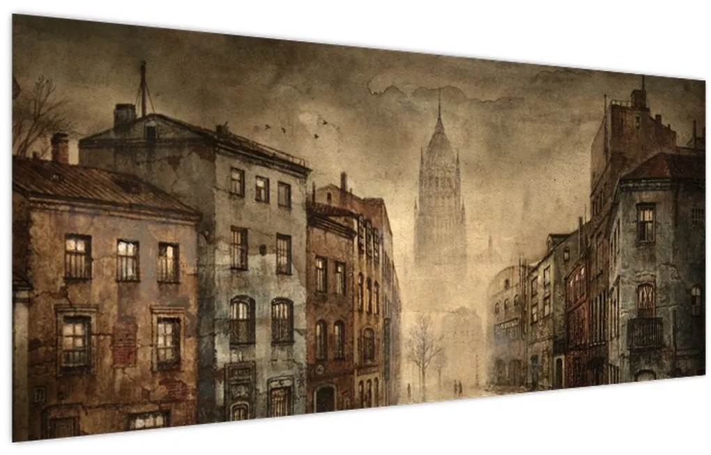 Tablou - Pictura orașului (120x50 cm)