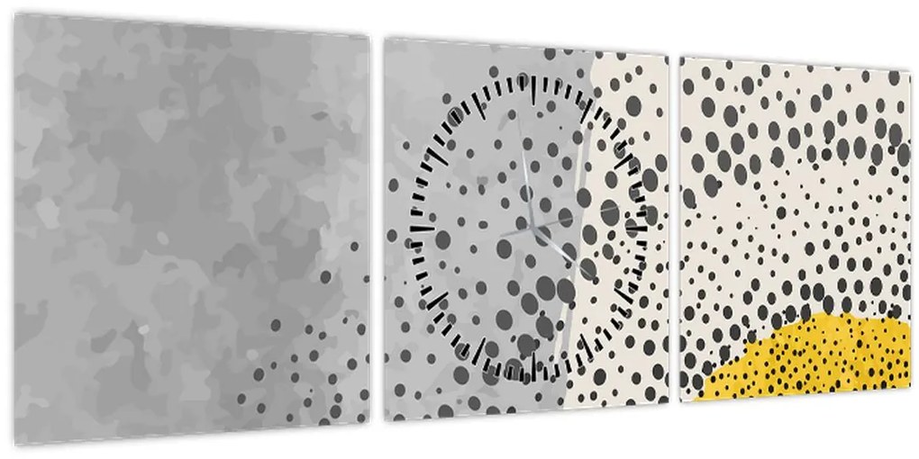 Tablou - pictură abstractă de plajă N⁰3 (cu ceas) (90x30 cm)