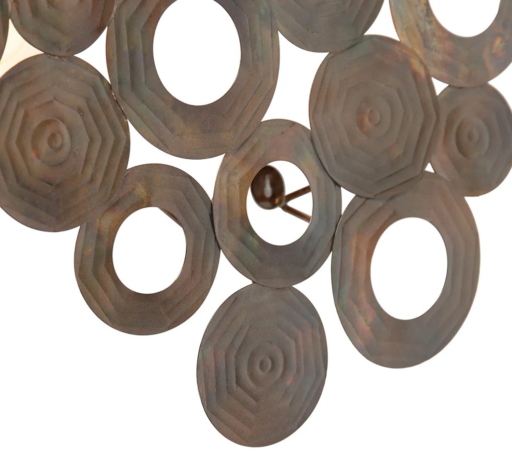 Aplică de perete Art Deco cupru 77 cm - Circles