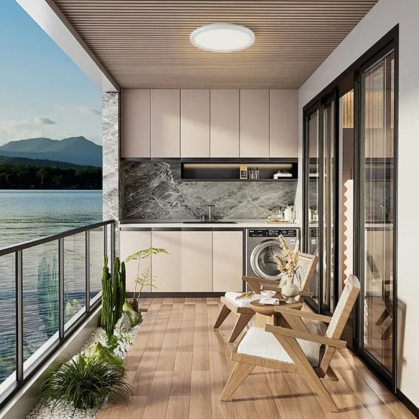 Plafonieră LED pentru baie Brilagi ULTRA SLIM LED/12W/230V d. 22,5 cm alb IP54