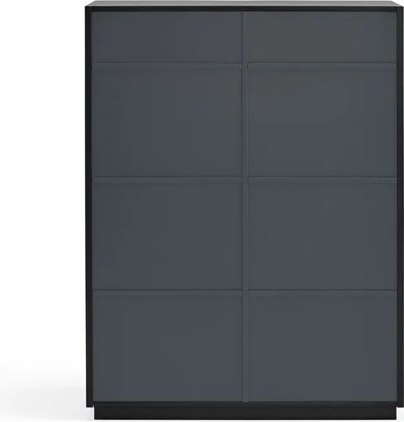 Comodă Teulat Doric, lățime 92 cm, negru