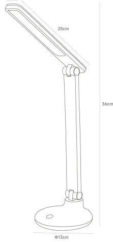 Lampă LED reîncărcabilă de masă Zuma Line 1913-BK LED/6W/1200mAh 3000/4500/6000K negru