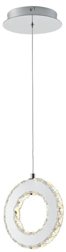 Lustra LED suspendata design modern Girona crom