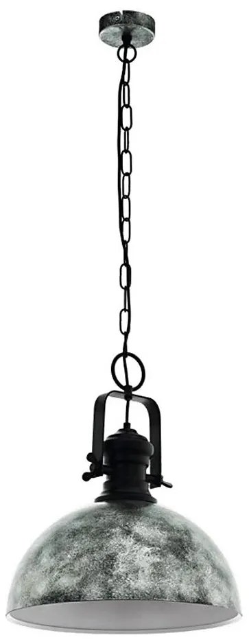 Eglo 79415 - Lustru suspendat pe lanț SADDINGTON 1xE27/60W/230V, gri