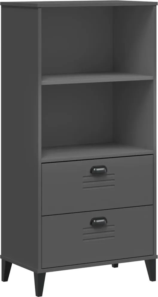 vidaXL Bibliotecă „VIKEN”, gri antracit, 60x35x123 cm, lemn prelucrat
