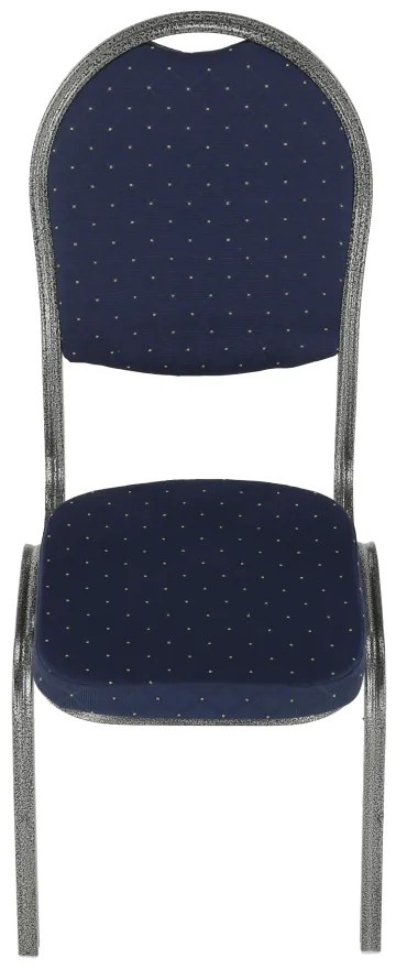 Scaun, rabatabil, textil albastru închis/gri cadru, JEFF 2 NEW
