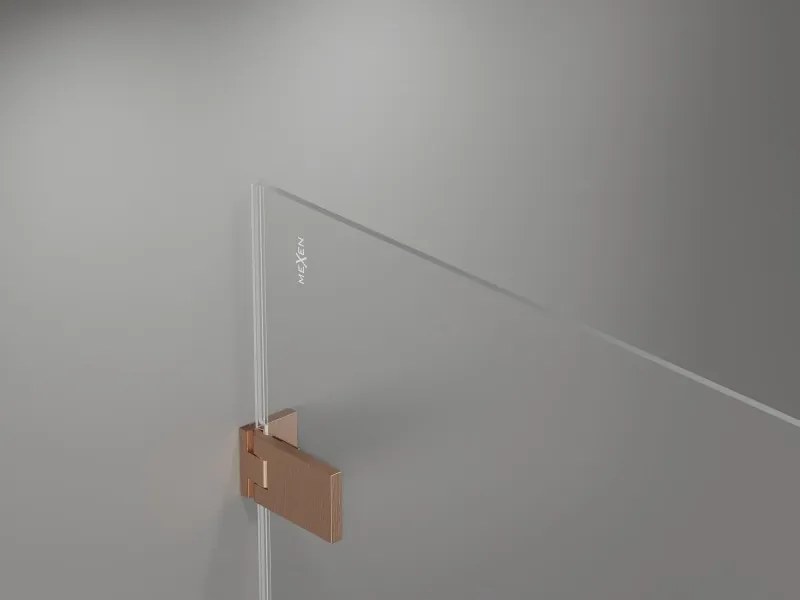Mexen Lunar-F Duo cabină de duș pliabilă 100 x 80 cm, transparentă, cupru periat - 836-100L-080P-65-00