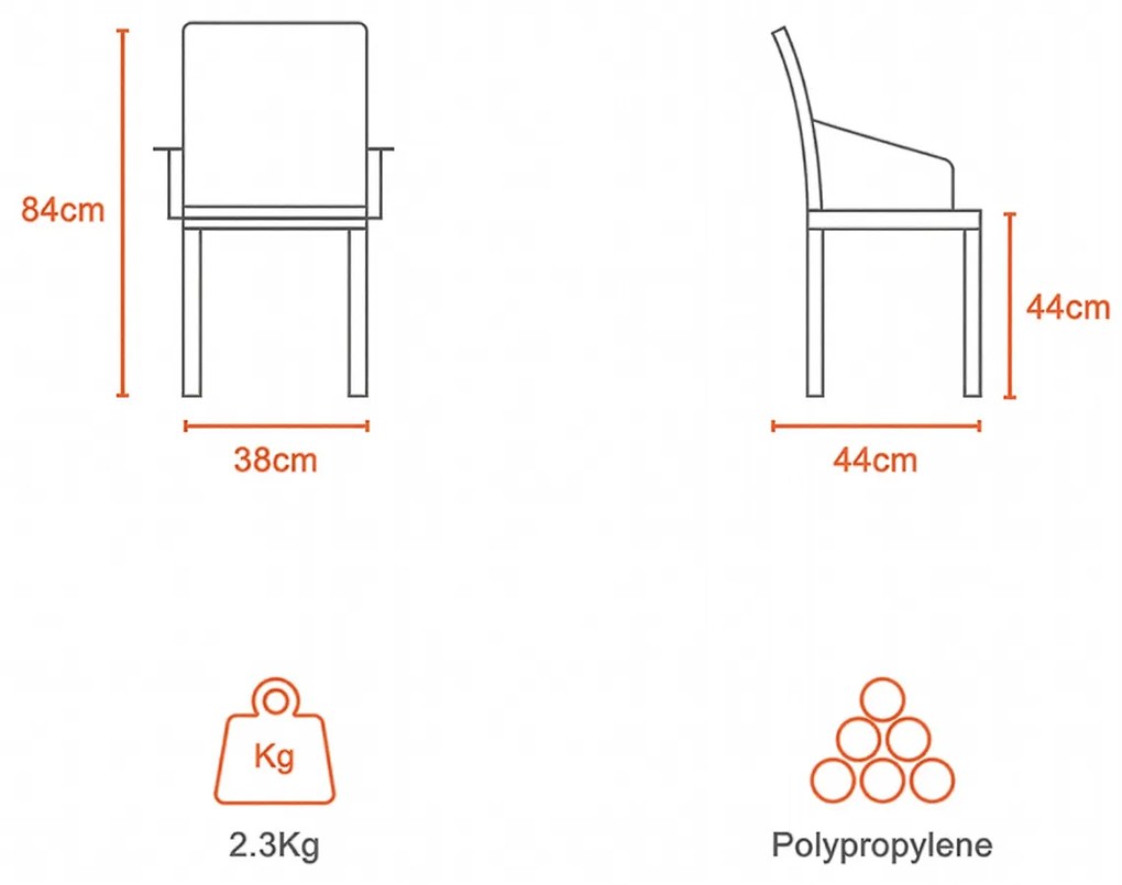 Scaun din ratan Brown 52 x 56 x 84 cm