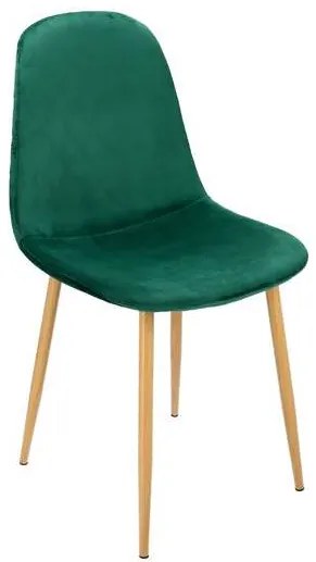 Scaun bucatarie/living, catifea, model cusatura pe spate, verde, max 100 kg, 44x52x85 cm, Vigo