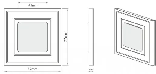 LDST KE-01-B-BZ8 - LED iluminat scară KELLY 8xLED/1,2W/230V alb 6500K