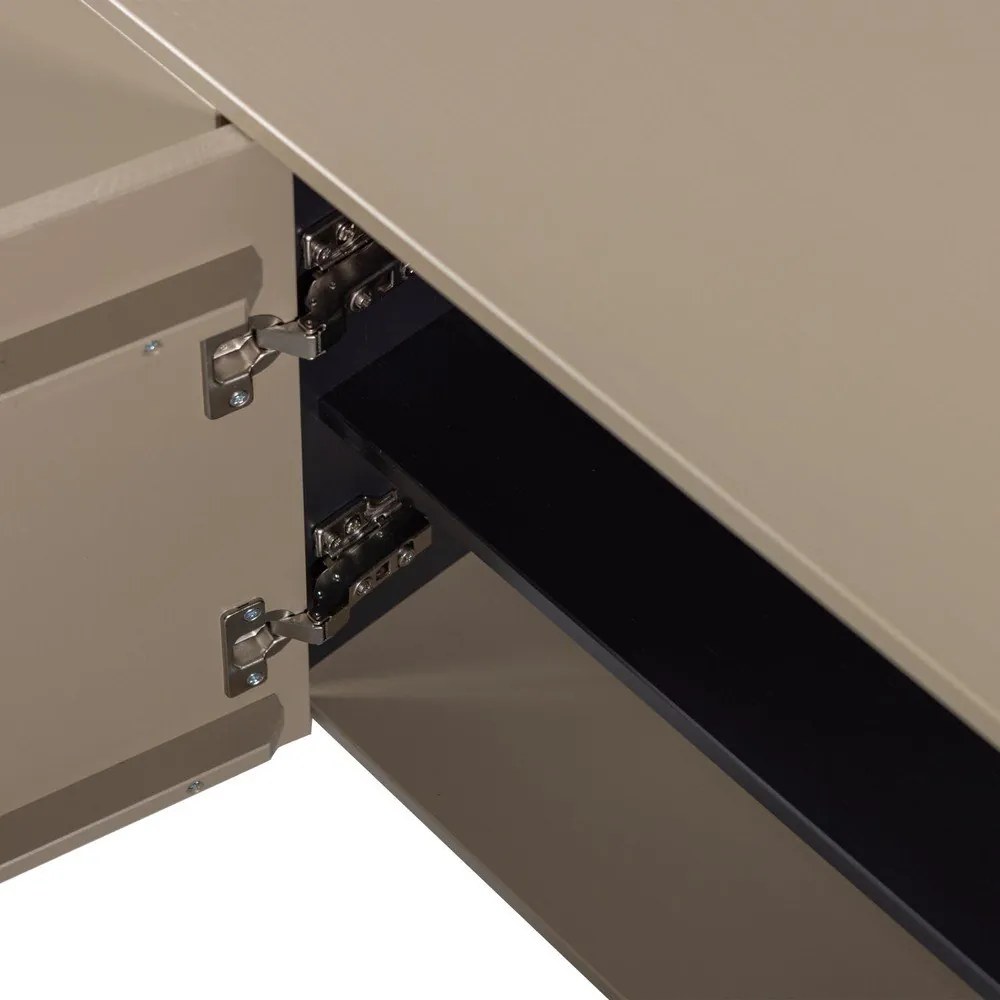 Comodă TV taupe din lemn de pin 154x56x44 cm Gunnar – WOOOD