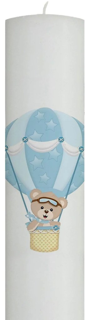 Lumanare Botez Ursulet in balon 4,5 cm, 40 cm