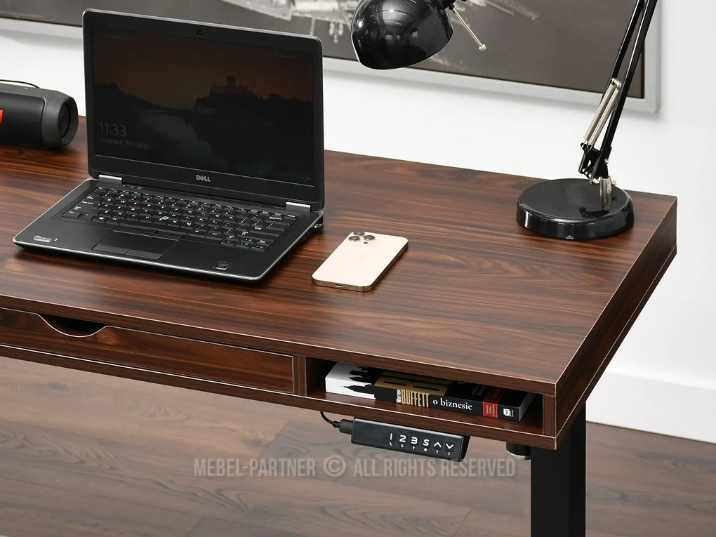 Masă PC Osto 120 (nuc + alb). 1109829