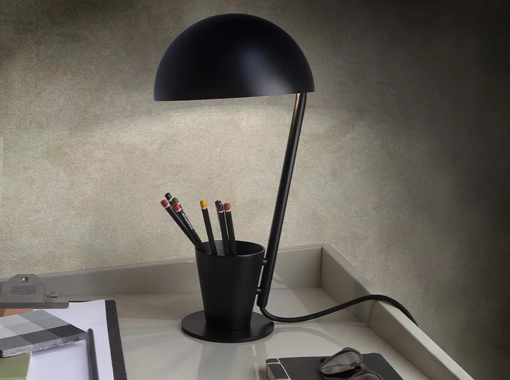Lampa de masa eleganta design minimalist Black Steel