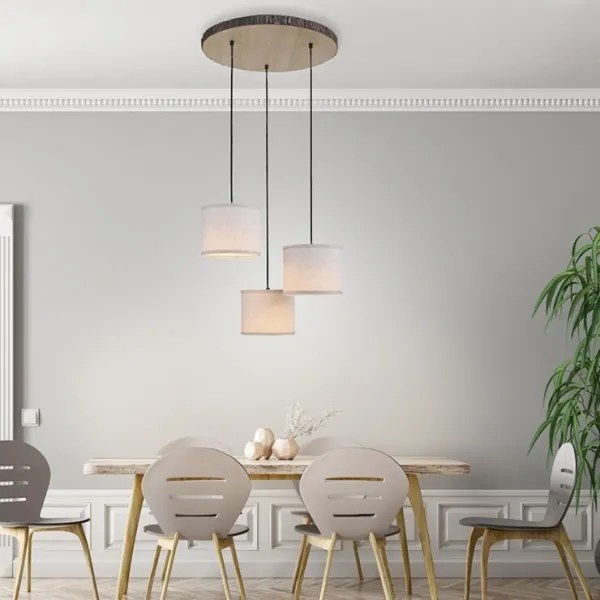 Lustră pe cablu BARK 3xE27/40W/230V Leuchten Direkt 11236-79