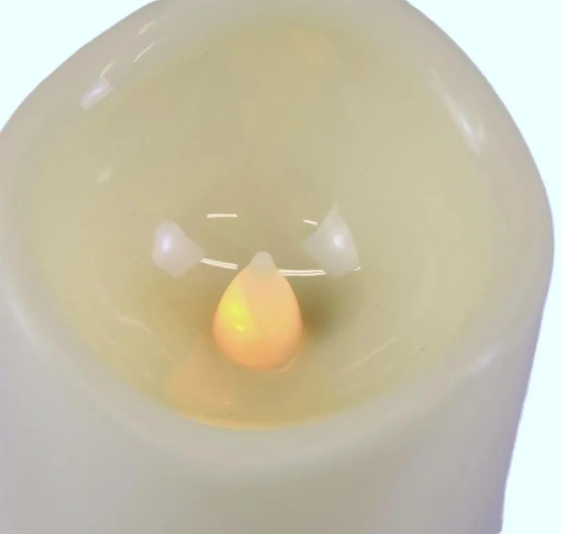 Suport metalic pentru lumânare, lumânare LED, alb cald, negr