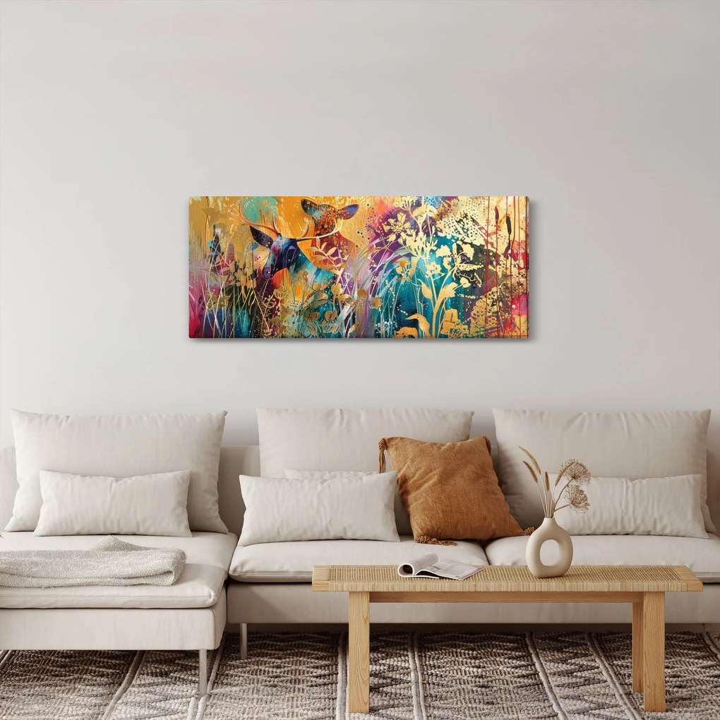 Tablou - Pictura abstractă a naturii (120x50 cm)