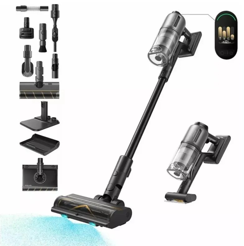 Aspirator vertical fara fir Dreame Z30 AquaCycle VZV77B, 855W, 310AW, 150000 rpm, 3 trepte, 0.32/0.4/0.6 l, 90 min, HEPA H14, LED, Motor fara perii, Negru