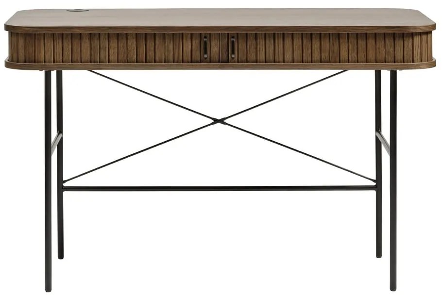 Birou cu aspect de lemn de stejar 60x120 cm Nola – Unique Furniture