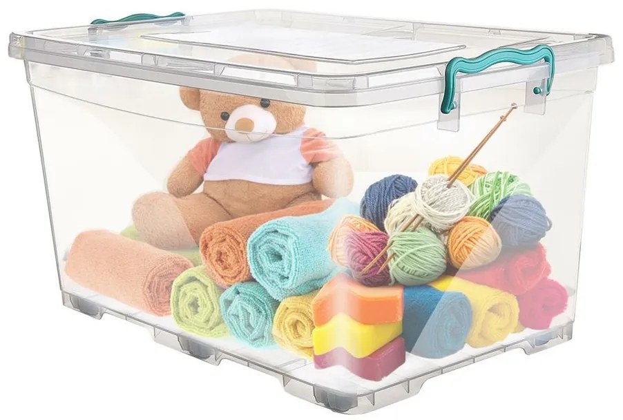 Orion Cutie de depozitare din plastic cu roți, 30 l, S