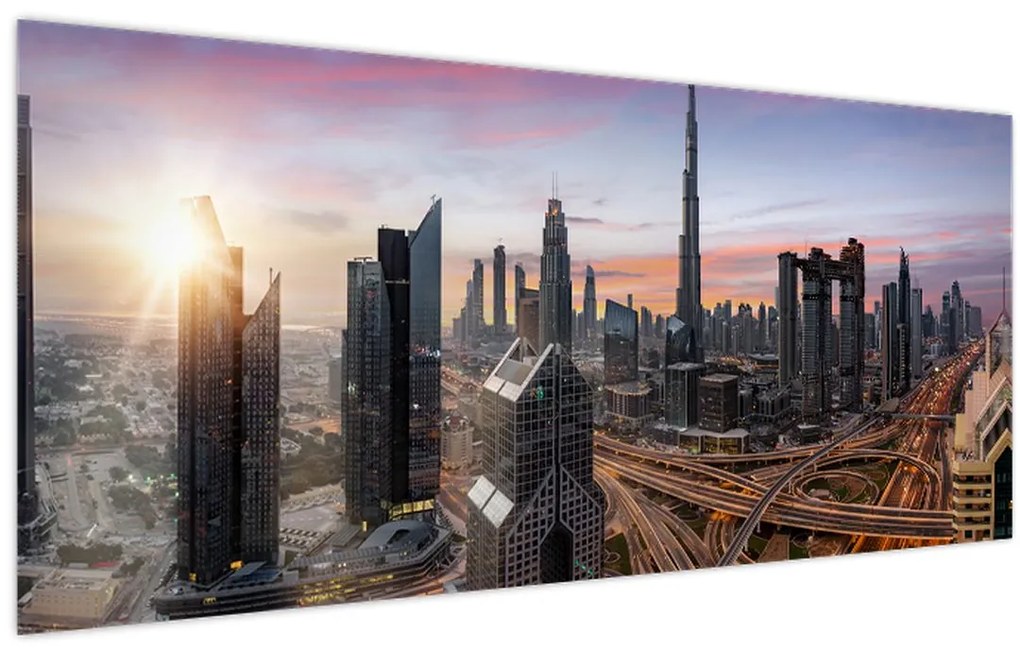 Tablou - Panorama din Dubai (120x50 cm)