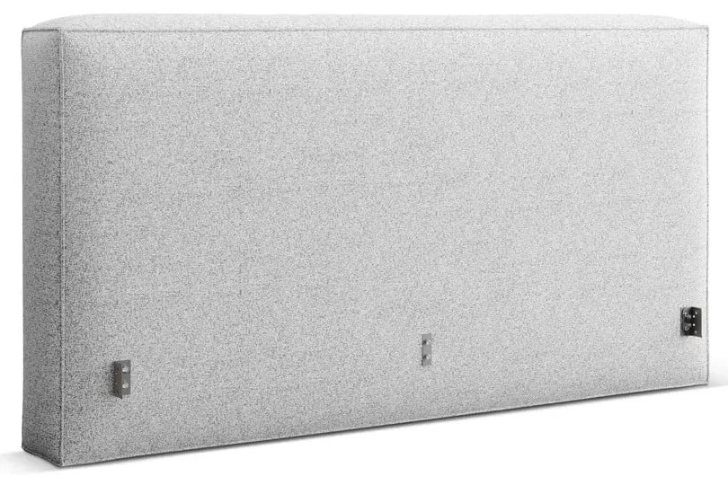 Pat matrimonial gri deschis tapițat cu spațiu de depozitare cu somieră 200x200 cm Simon Olivia – Micadoni