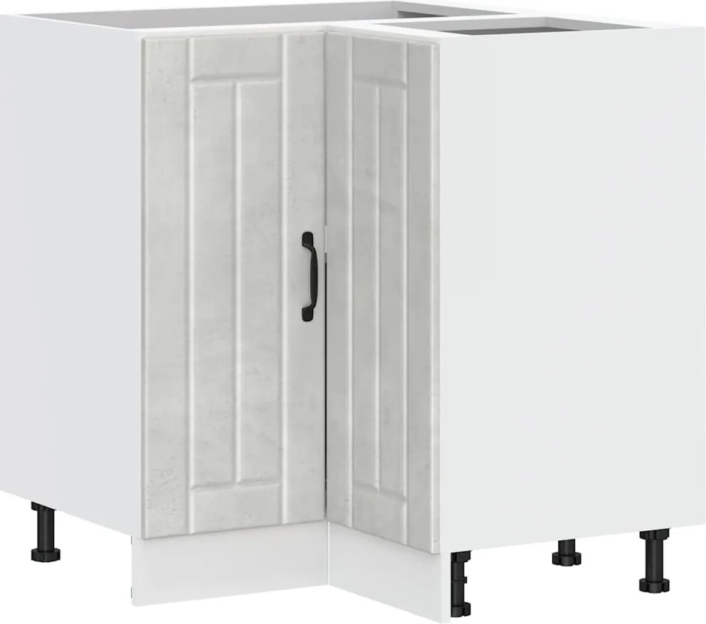 vidaXL Dulap de bază pentru colț de bucătărie „Lucca” gri beton Lemn