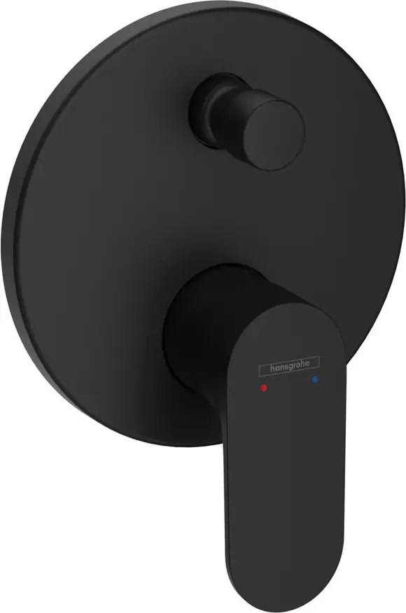 Baterie cada - dus incastrata Hansgrohe Rebris S negru mat