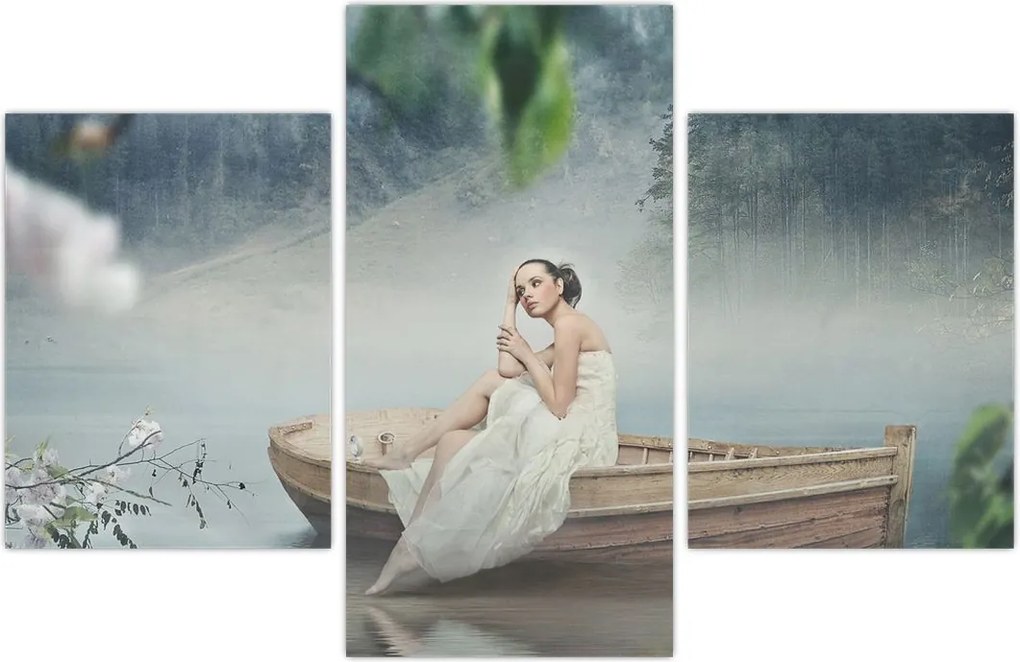 Tablou - Femeia pe barcă (90x60 cm)