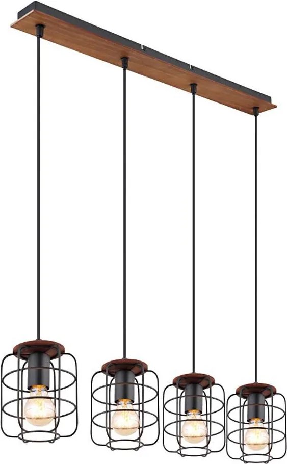 Globo 54037-4H - Lustră WILLA pe cablu, 4xE27/40W/230V