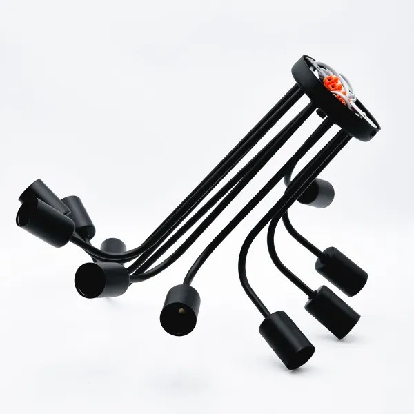 Lustră aplicată TRINITY 10xE27/15W/230V negru