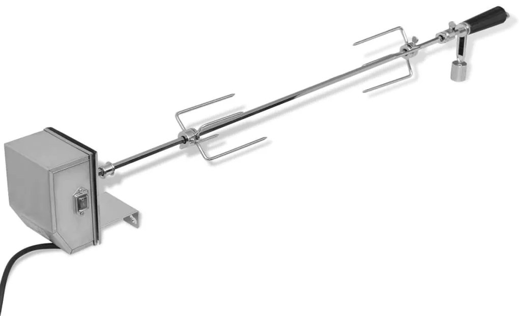 vidaXL Rotisor cu motor profesional pentru BBQ, oțel, 900 mm