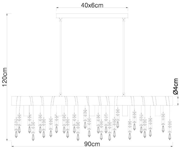 Globo 15532-5H - Lustră suspendată pe cablu KIRA 5xE14/40W/230V negru/maro