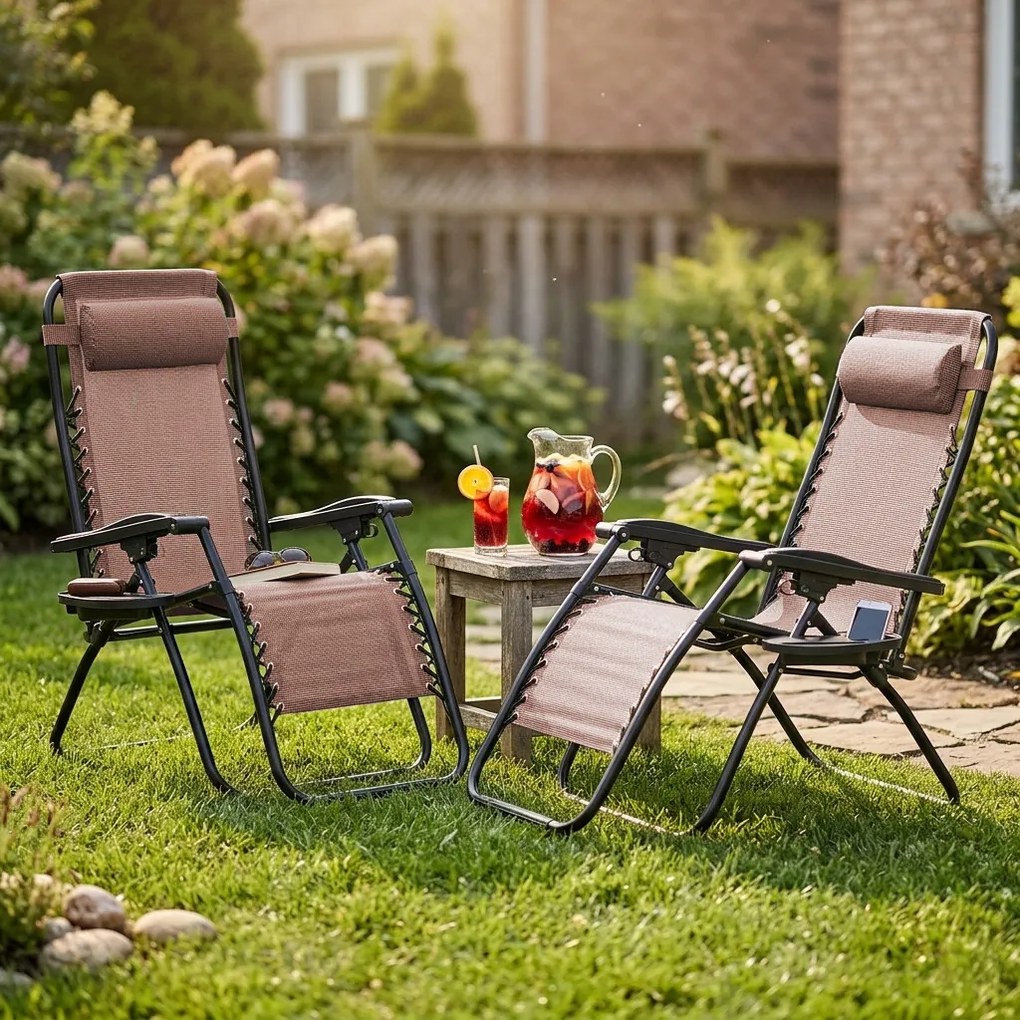 Scaun de plajă pentru grădină 4Home Relax, maro