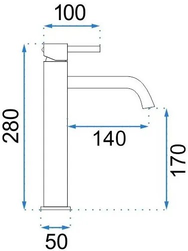 Baterie Lungo inalta alba H28 cm