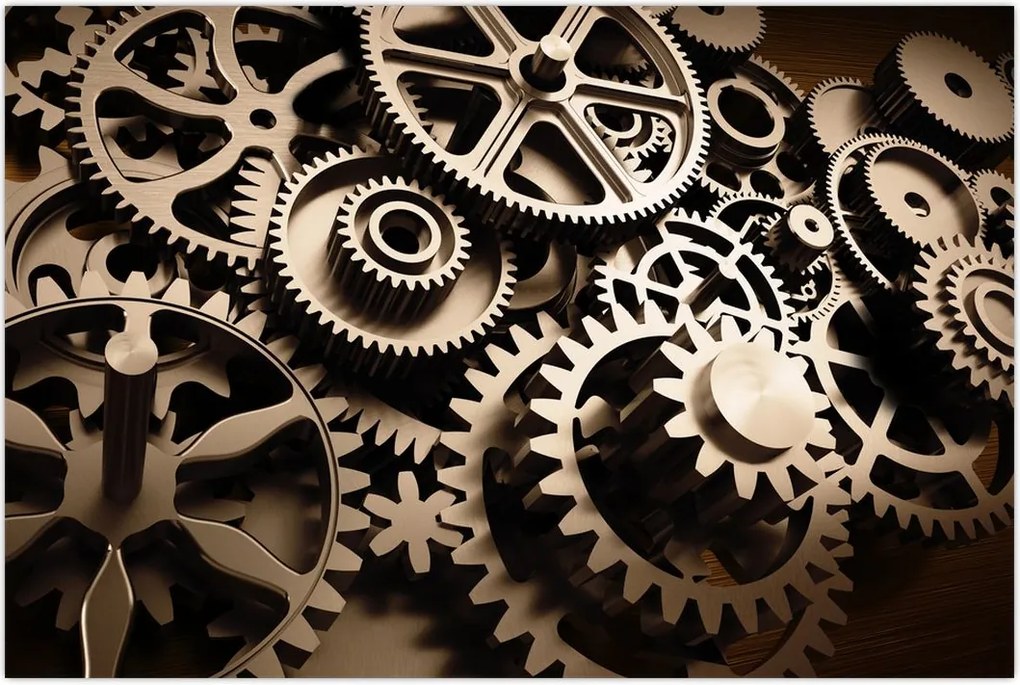 Tablou - Piese de ceas (90x60 cm)