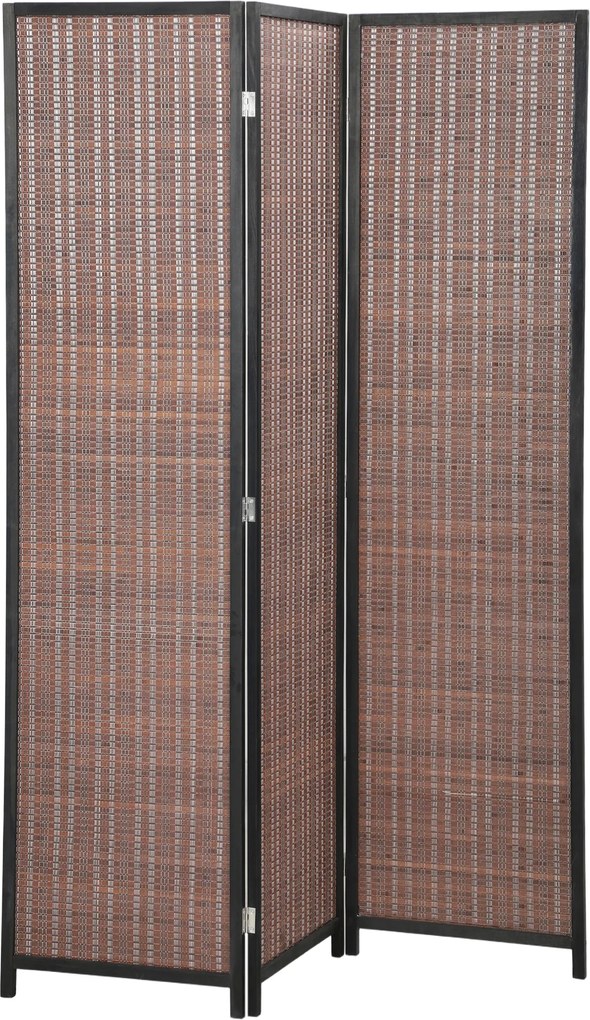 HOMCOM Paravan din lemn separator de cameră panou despărțitor pliabil 3 panouri 135 x 180 cm maro | Aosom Romania