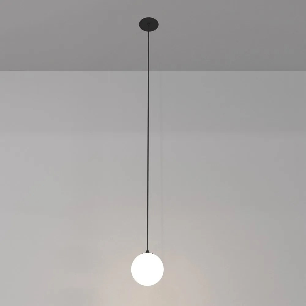 Pendul LED incastrabil design tehnic Luna negru, 3000K