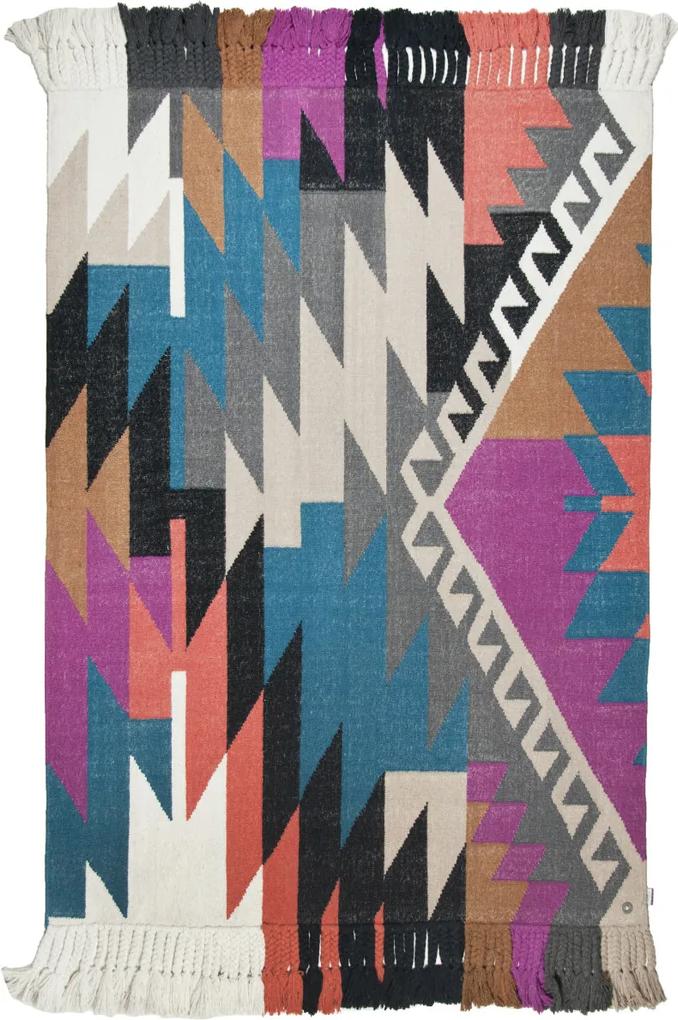 Covor Modern & Geometric Vintage, Bumbac, Multicolor, 140x200