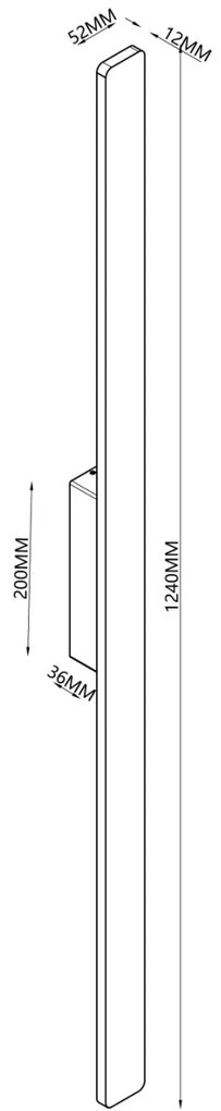 Aplica LED iluminat exterior liniar IP54 LOTUS 20W gri inchis