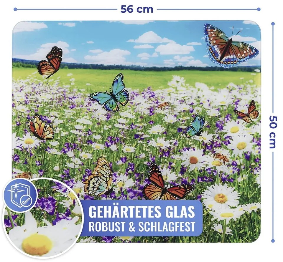 Protecție pentru peretele de la aragaz din sticlă temperată 50x56 cm – Maximex