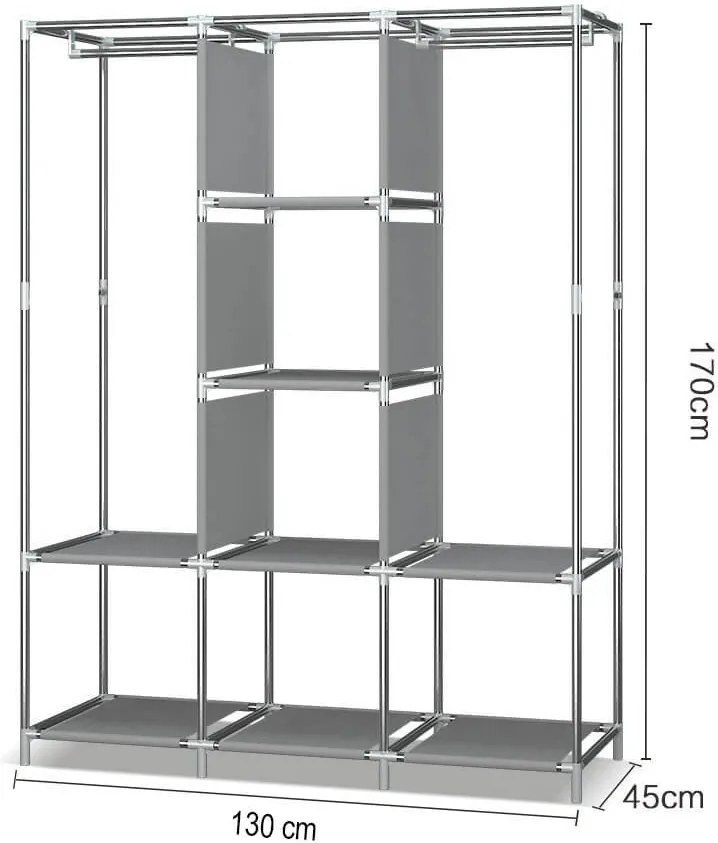 Sifonier mobil, dimensiuni 130x45x170 cm