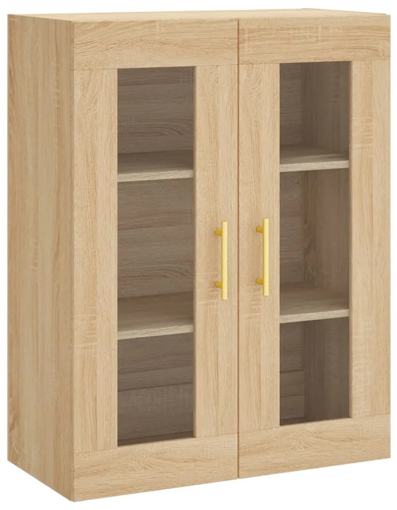828471 vidaXL Dulap TV montat pe perete, stejar sonoma, 69,5x34x90 cm