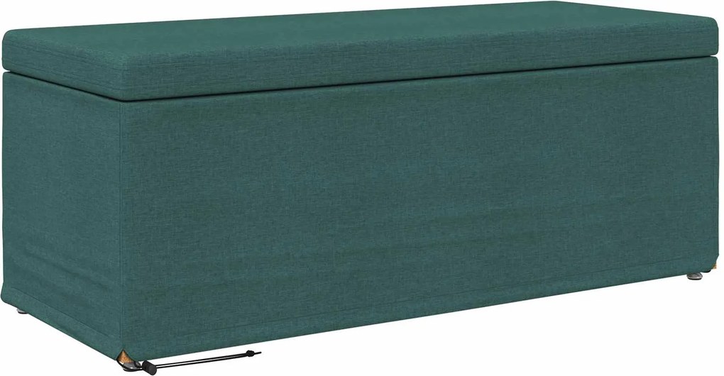 vidaXL Taburet Verde închis 101 x 41 x 40 cm Stofă și lemn prelucrat