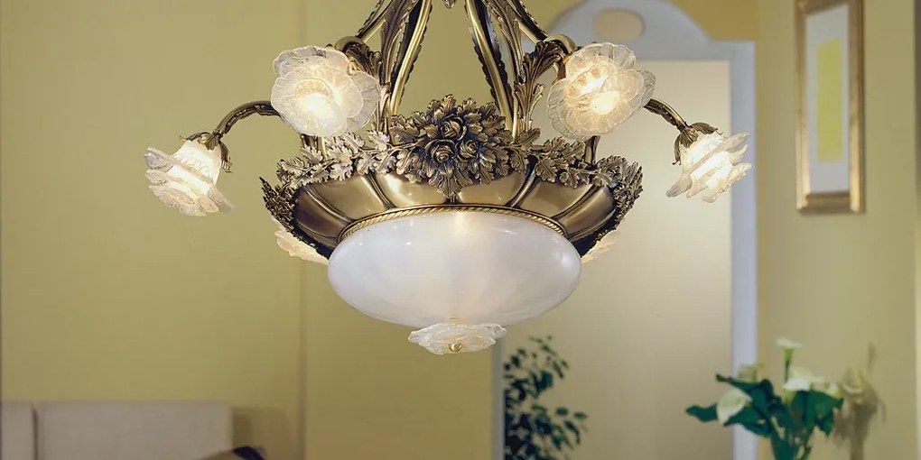 Candelabru design floral LUX realizat manual Rose