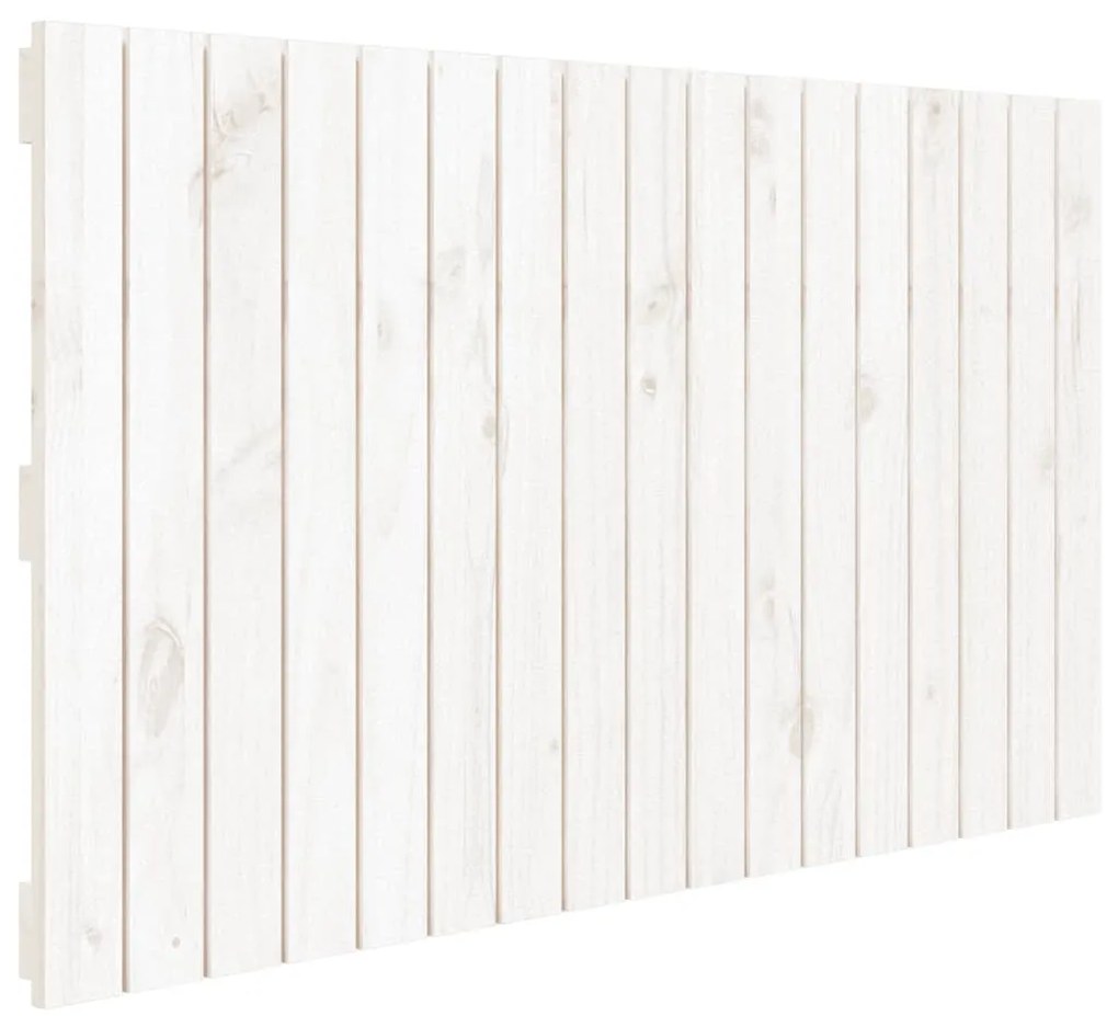824824 vidaXL Tăblie de pat pentru perete, alb, 108x3x60 cm, lemn masiv pin