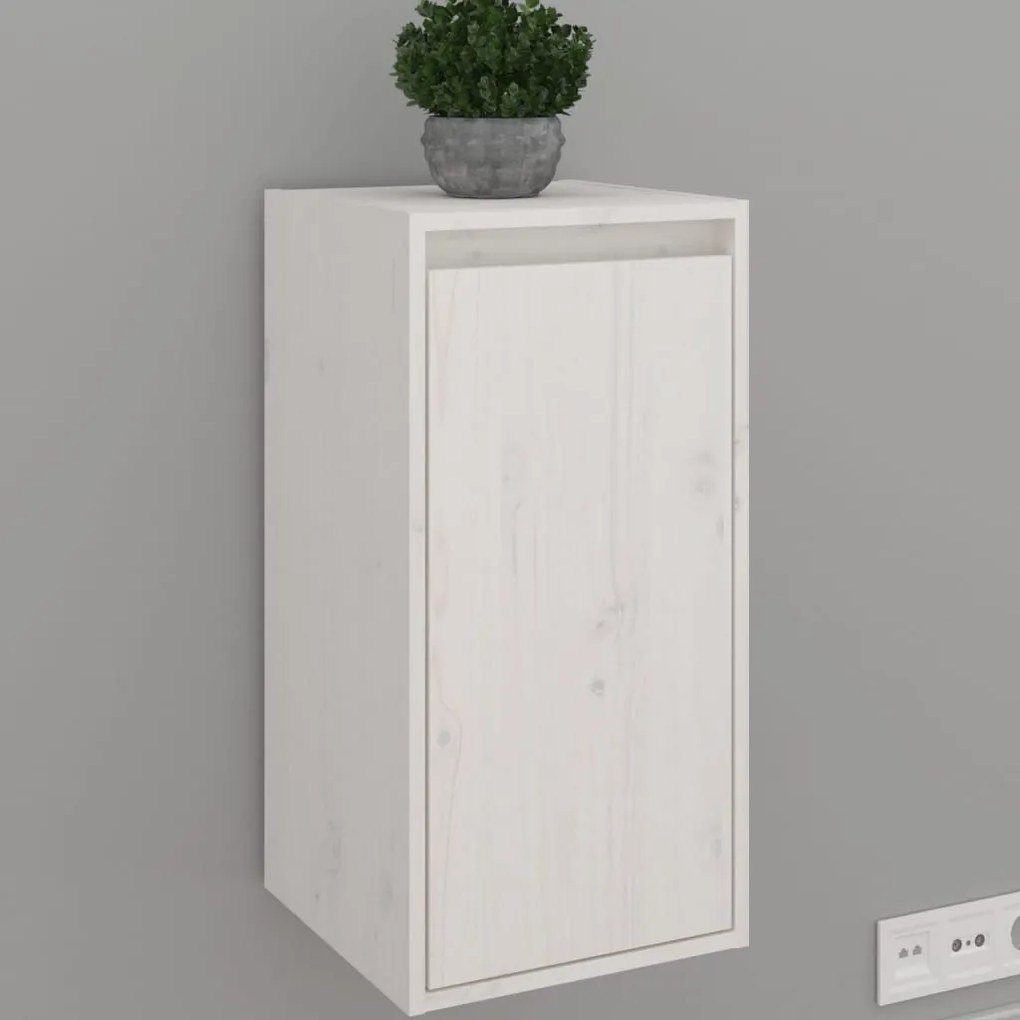 813487 vidaXL Dulap de perete, alb, 30x30x60 cm, lemn masiv de pin