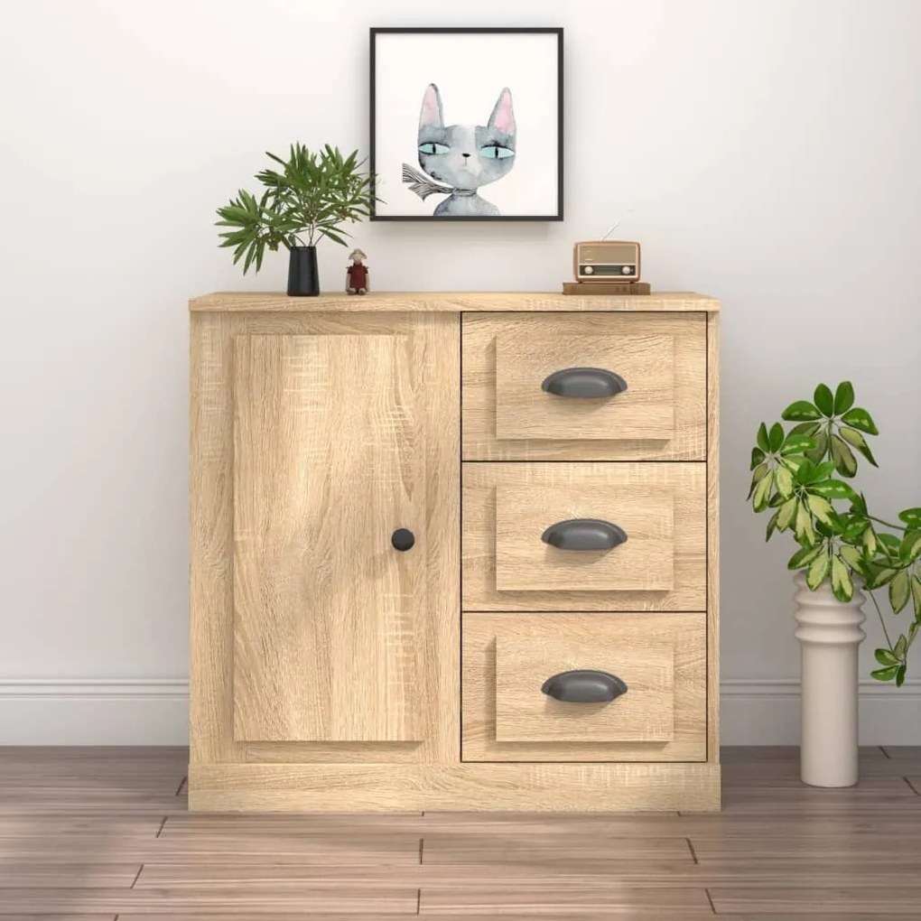 816195 vidaXL Servantă, stejar sonoma, 70x35,5x67,5 cm, lemn prelucrat