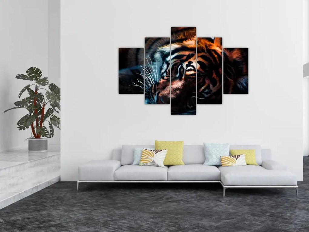 Tablou cu tigrul dormind (150x105 cm)